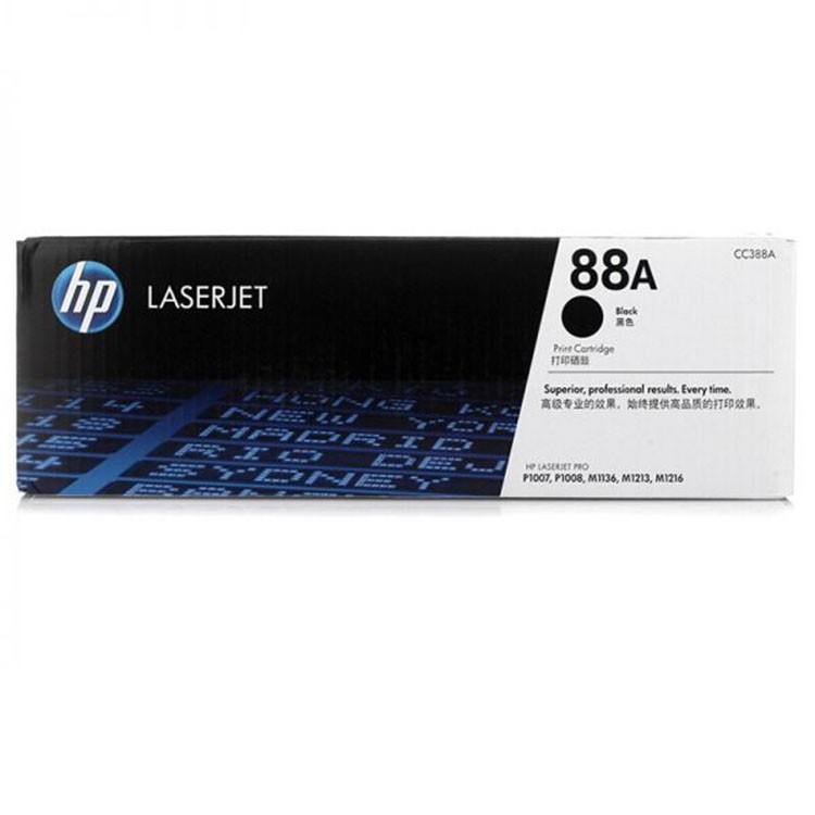 HP CC388A (惠普（HP）CC388A 88A 黑色硒鼓 适用于LaserJet P1007/P1008/P1106/P1108/M1136/M1213nf/M1216nfh MFP/M1218nfs MFP 打印量1500页)