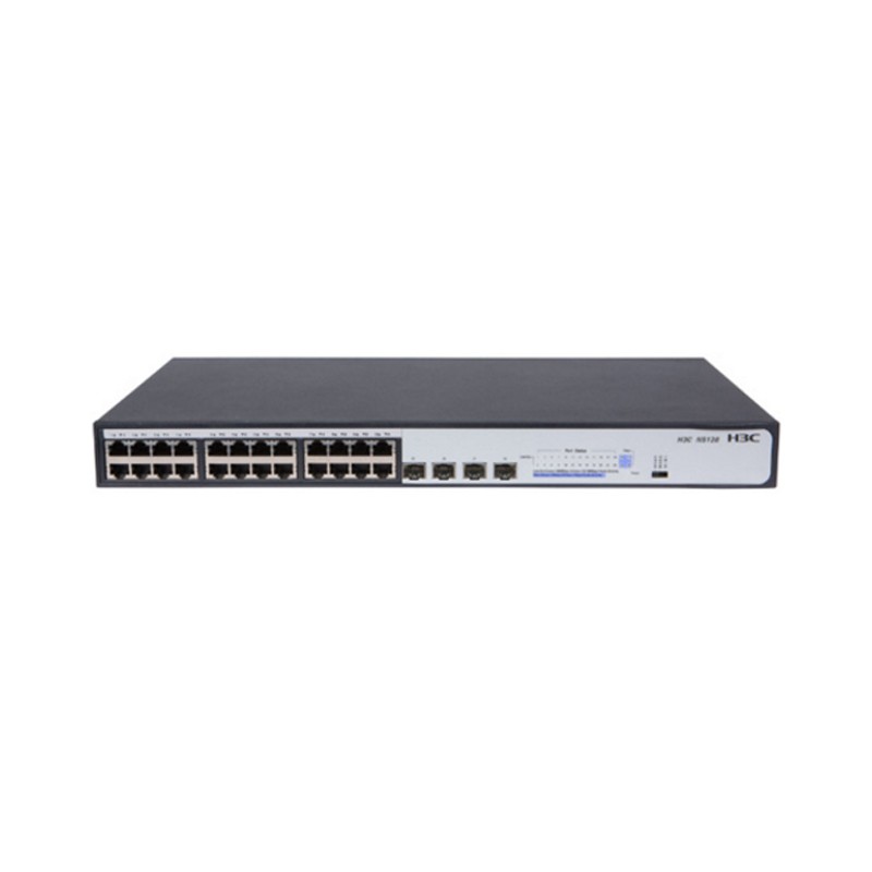 华三（H3C）NS128 交换机 24个10/100/1000Base-T以太网端口，4个1000Base-X SFP/10GBase- SR/LR SFP+光口,机架式非网管交换机 一年保修