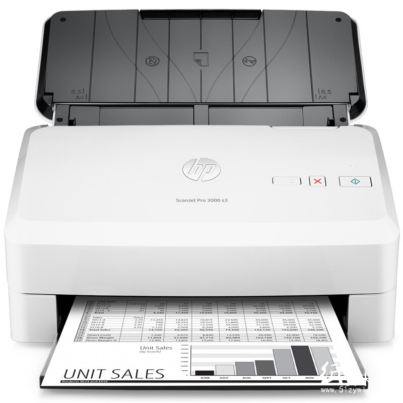 惠普(HP) ScanJet Pro 3000 s3 A4幅面 速度高达 35 ppm/70 ipm 色彩24 位外部 48 位内部 分辨率高达 600 dpi ADF+平板式扫描仪 是否双面自动：是  三年保修