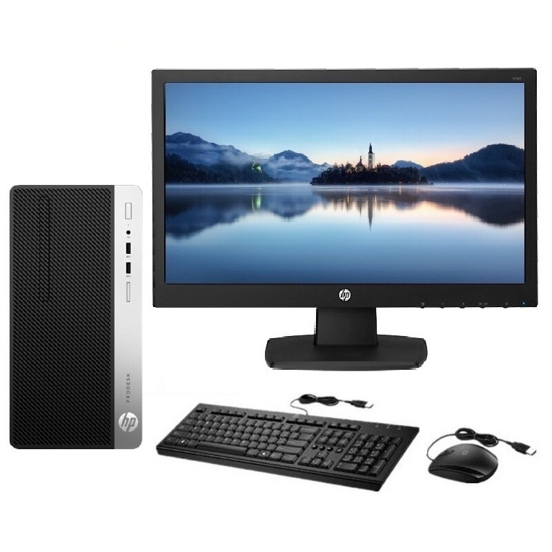 惠普（HP）台式电脑/HP ProDesk 400 G5 MT 酷睿I3-8100（3.6GHz 4核）/4G/1T HHD/DVDRW/无系统/20寸显示器/三年上门(  HP ProDesk 400 G5 MT-N7011000059)