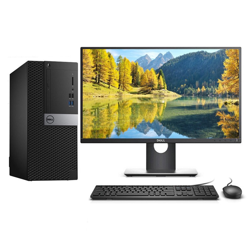 戴尔（DELL）台式电脑 OptiPlex 5060 Tower 230198 Intel酷睿I3-8100 3.6GHz四核/4G-DDR4/1T机械/集显/DVDRW/中标麒麟V7.0/21.5寸显示器/三年上门 黑色